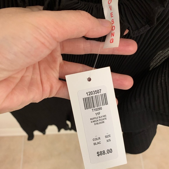 honey Pleate Chiffon Blouse - Picture 5 of 6